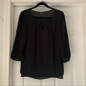 Express Black Chiffon Blouse